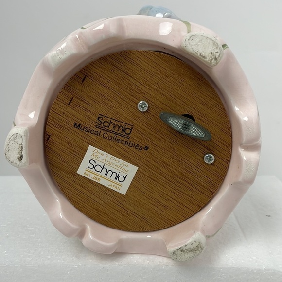 Vintage Schmid Music Box Blue Bird Cage Porcelain, "Don’t Cry For Me Argentina" - Picture 3 of 11